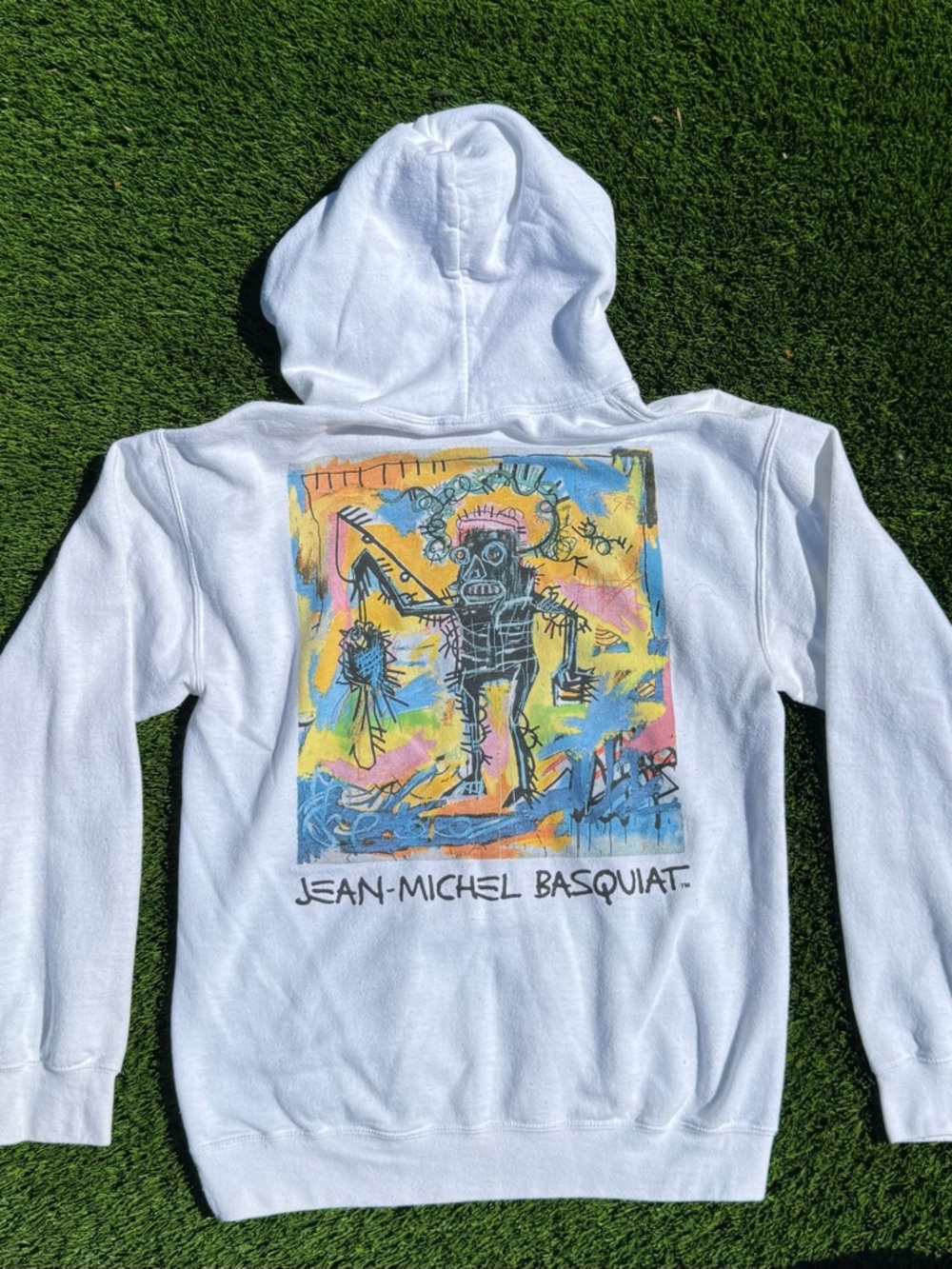 Jean-Michel Basquiat White Graphic Hoodie